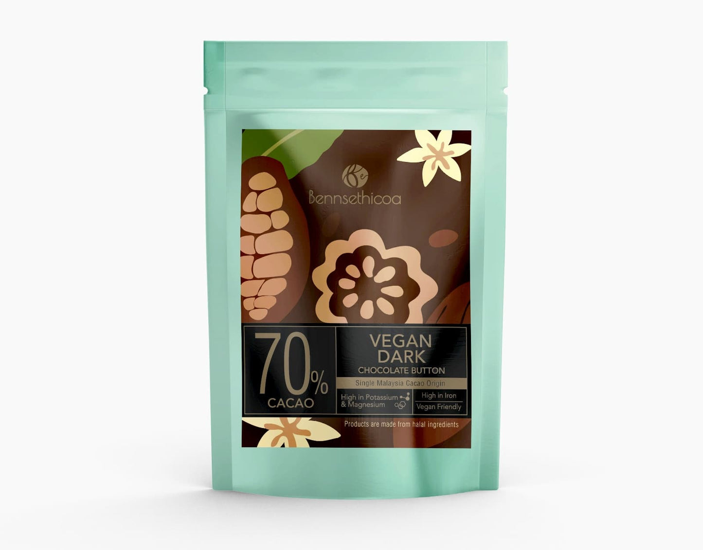 Single Malaysia Origin 70% Vegan Dark Chocolate Buttons