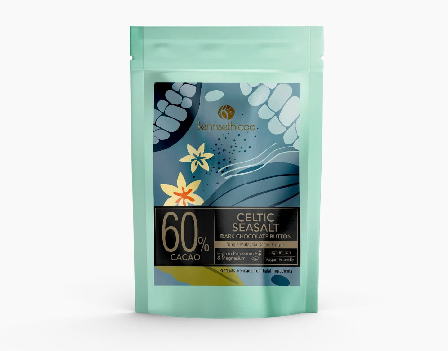 60% Celtic Seasalt Vegan Dark Chocolate Buttons
