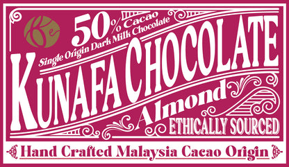 50% Dark Milk Almond Kunafa Chocolate