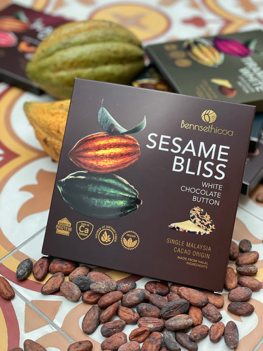 Sesame Bliss White Chocolate Button