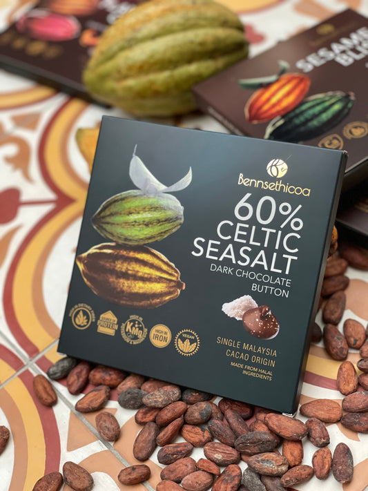 60% Celtic Seasalt Dark Chocolate Button