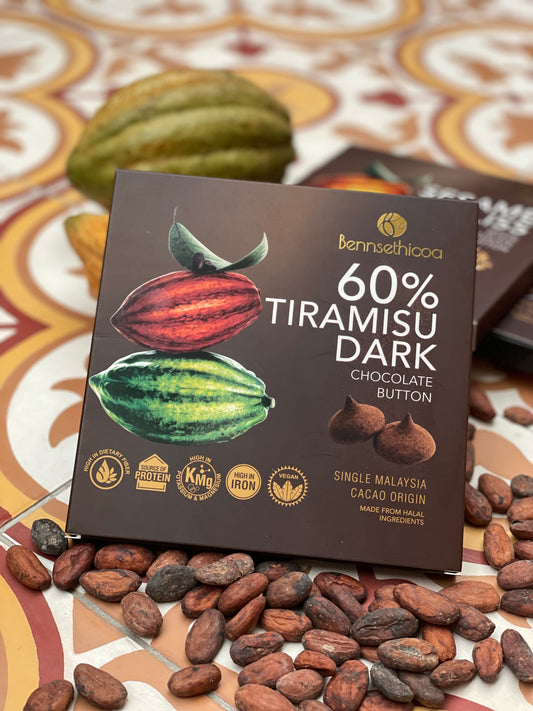 60% Tiramisu Dark Chocolate Button