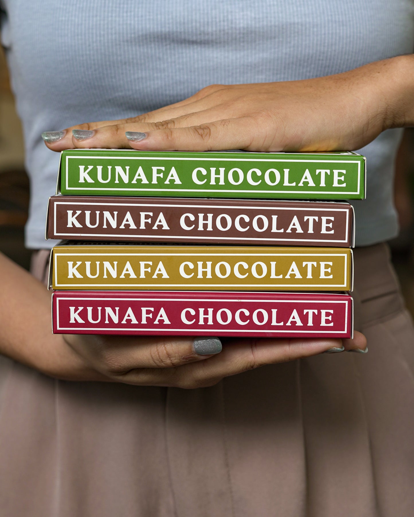 50% Dark Milk Durian Kunafa Chocolate